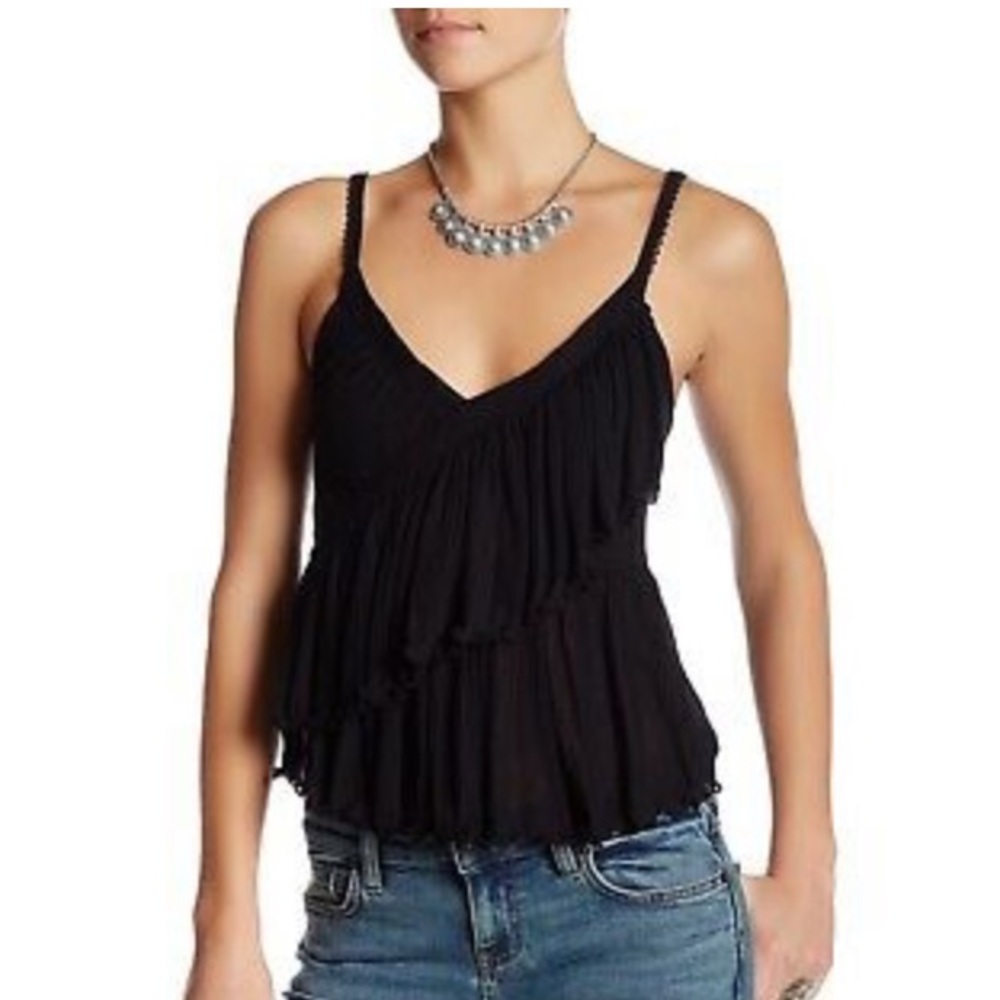 Free People Melbourne Ruffle Top Size S